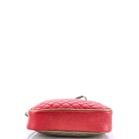 Gucci Trapuntata Camera Shoulder Bag Quilted Laminated Leather Mini Multicolor - Picture 4 of 8
